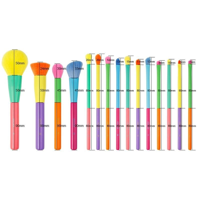 Dream of Color - 15pcs Makeup Brushes Set